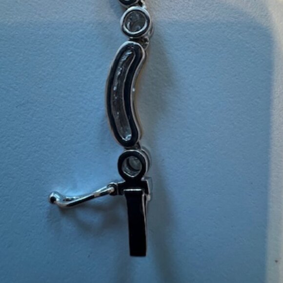 Vintage, elegant 22K gold plated necklace with crystals - Picture 4 of 5